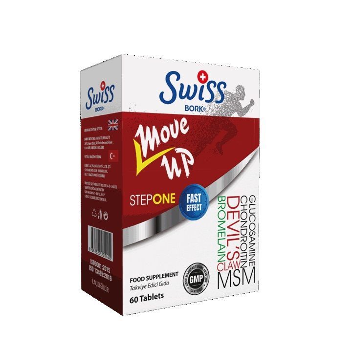 Swiss Bork Move UP Fast Effect Joint Support Supplement 60 Tablets