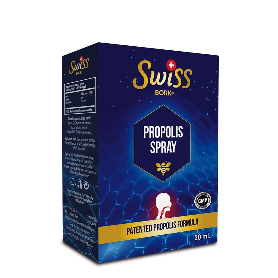 Swiss Bork Propolis Spray Soothing Throat Support 20 ml