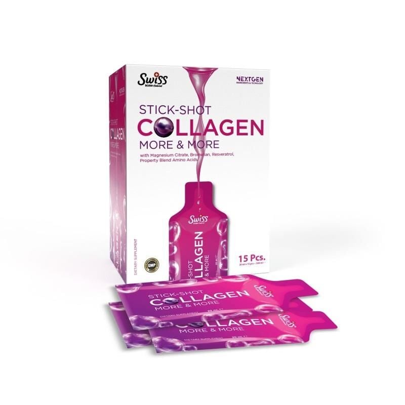 Swiss Bork Stick Shot Collagen Liquid Supplement 15 x 20 ml