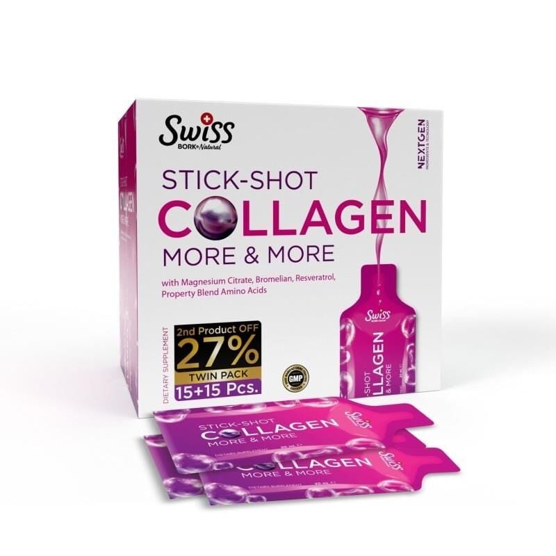 Swiss Bork Stick Shot Collagen Liquid Supplement 30 x 20 ml