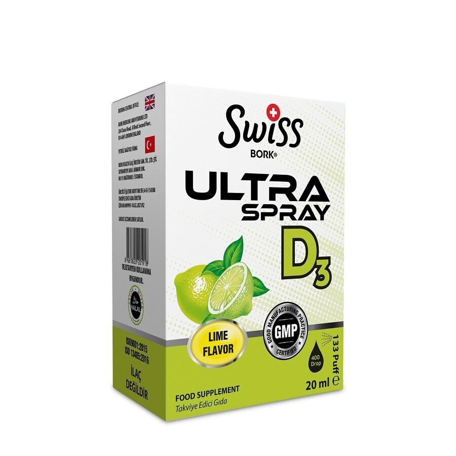 Swiss Bork Ultra D3 Spray Vitamin D3 Supplement 20ml