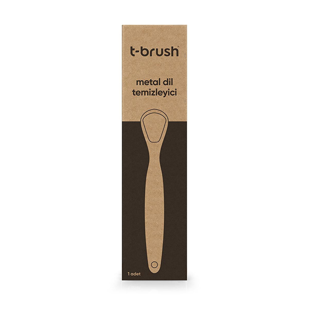 T-Brush Stainless Steel Tongue Scraper for Oral Hygiene & Fresh Breath - view 2