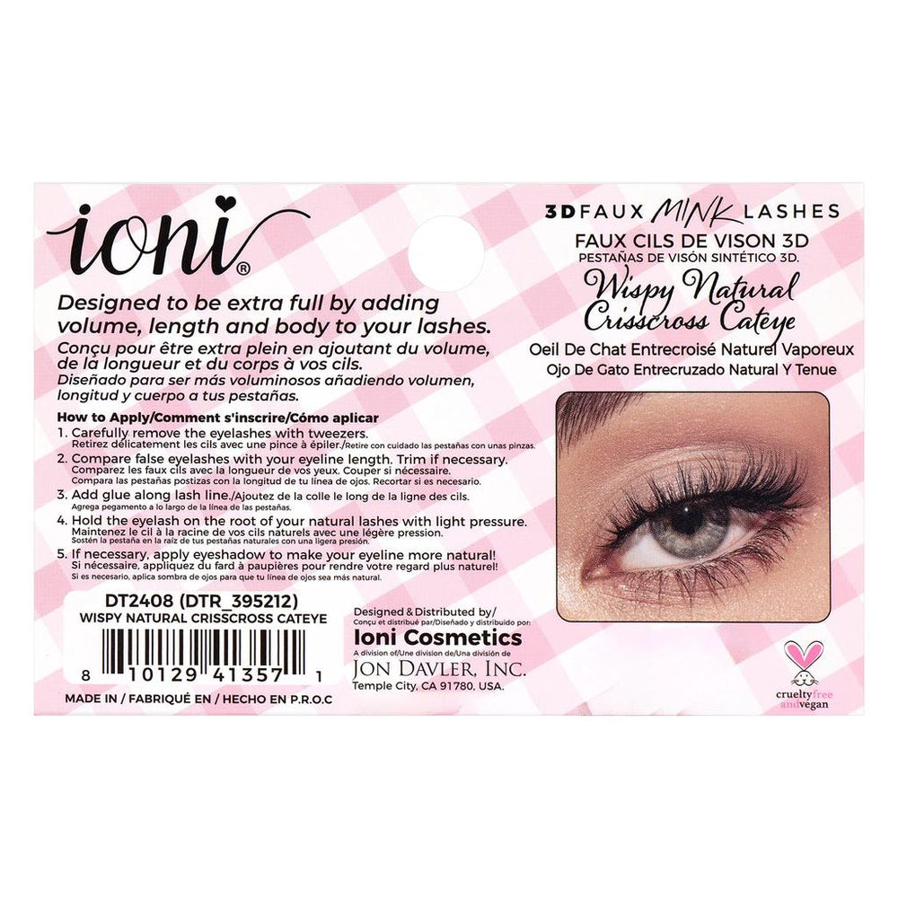 IONI 3D Natural Cat Eye False Eyelashes 1 Pair