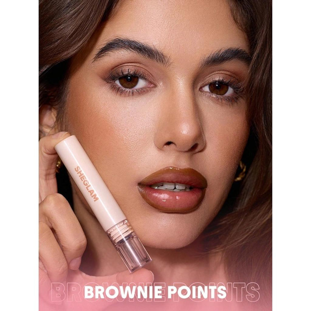 Sheglam Fall In Line Stain Lip Gloss in Brownie Points