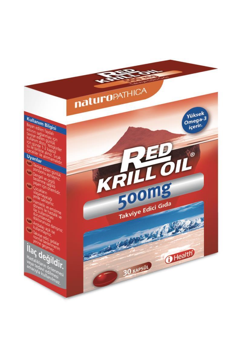 NOW Red Krill Oil 500mg Supplement - Omega-3 EPA & DHA Dietary - 30 Capsules - Vitamin & Supplement