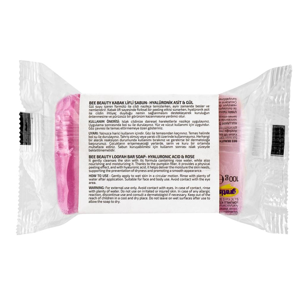 Bee Beauty Hyaluronic Acid &amp; Rose Luffa Soap 100g