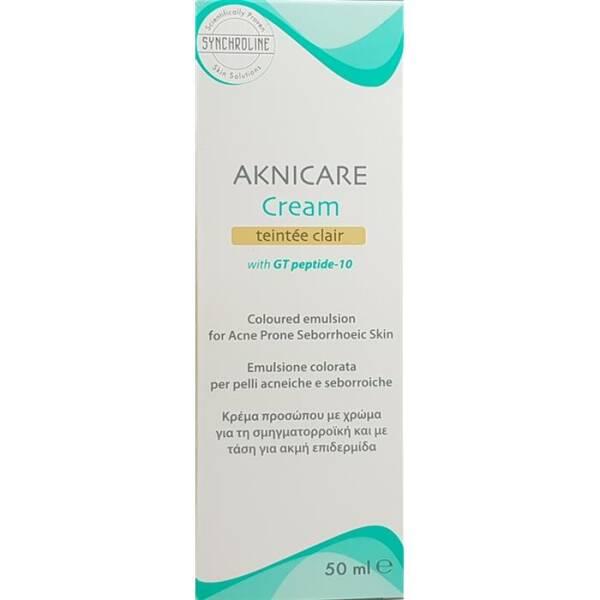 synchroline aknicare cream 50ml bottle, synchroline aknicare cream application, synchroline aknicare cream texture Synchroline Aknicare Cream Teintee Clair 50ml Synchroline Aknicare Cream - For Acne-Prone Skin | 50ml synchroline, aknicare, acne-prone-skin, moisturizer, tinted-cream, skin-care, daily-use, matte-finish, ai-generated, coverage