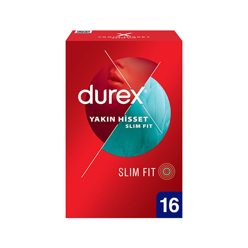 Durex Slim Fit Condoms - Lubricated, Safe Sex Products for Enhanced Sensitivity - 16 Count - view 3