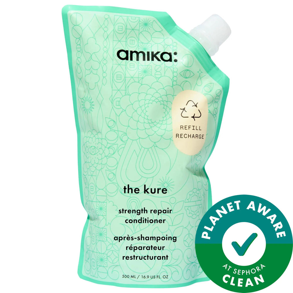 The Kure Strength Repair Conditioner by amika - Moisturizing, Strengthening, Vegan Hair Conditioner for Dry, Damaged Hair amika The Kure Strength Repair Conditioner - Vegan Hair Care hair conditioner, moisturizing conditioner, vegan hair care, cruelty-free hair products, sustainable beauty products, strengthening hair conditioner, dry hair solution, damaged hair repair, color-safe conditioner, vegan proteins, bond-fortifying technology, sea buckthorn berry, eco-friendly beauty, clean beauty, hair repair, ha