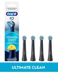 Oral-B iO Ultimate Clean Black Replacement Brush Heads 4-Pack