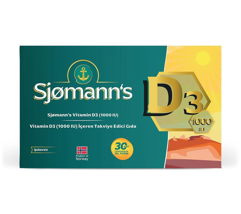 Sjomanns Vitamin D3 1000 IU Chewable Jelly Supplement for Bone Health Support - Vitamin & Supplement