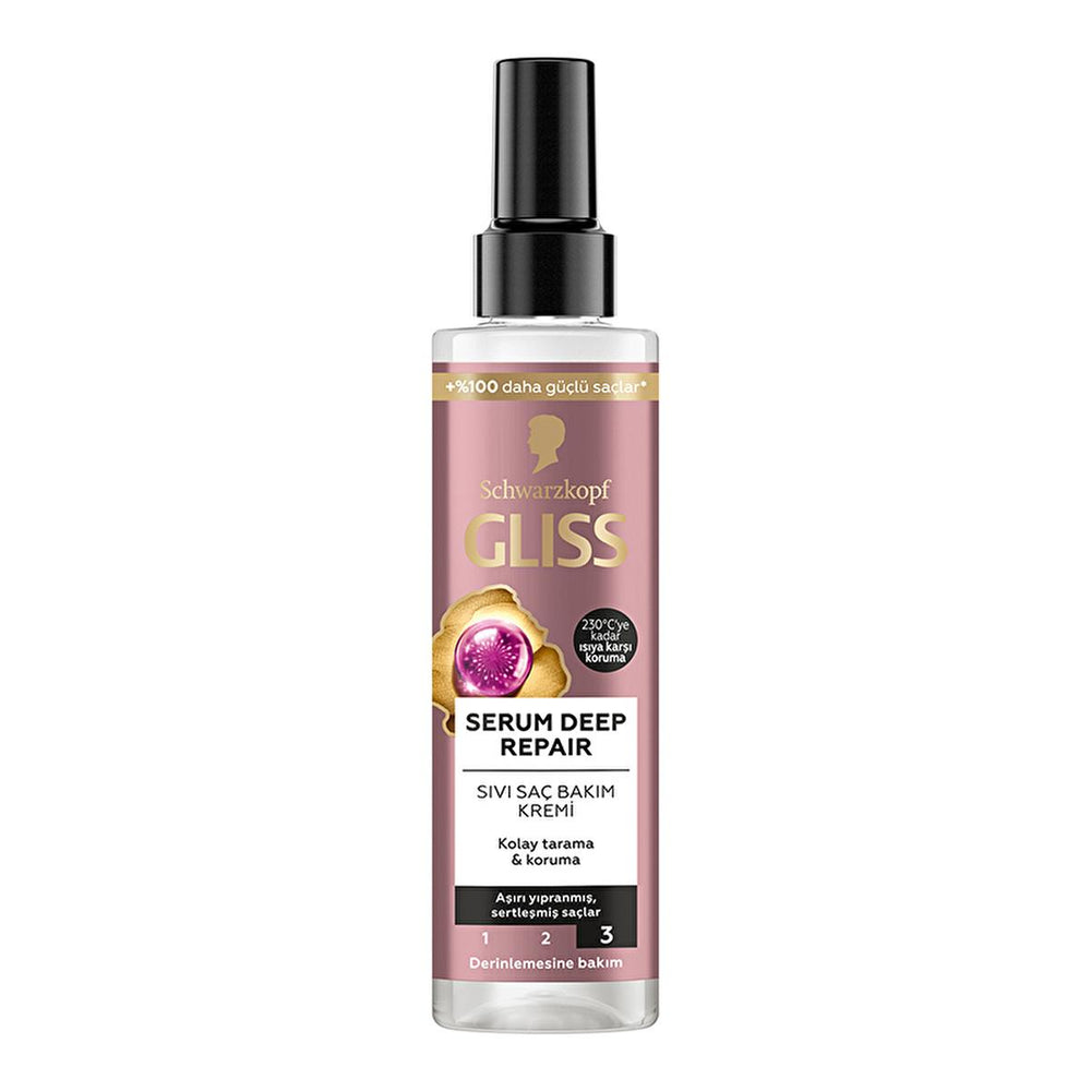 Gliss Deep Repair Hair Serum - Protein Complex & Fig Extract for Damaged Hair, 200ml - Hair Mask