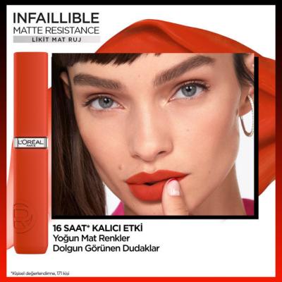 Loreal Paris Infaillible Matte Resistance Liquid Matte Lipstick - Transfer-resistant, Long-lasting, Matte Finish Loreal Paris Liquid Matte Lipstick - Long-lasting, Transfer-resistant Liquid Matte Lipstick, Transfer-resistant lipstick, Long-lasting lip color, Matte lipstick, Loreal Paris Infaillible Matte Resistance, Cosmetics, Lip Care, Beauty Products, Makeup, Lipstick, Matte Finish, Liquid Lipstick, Moisturizing Lipstick