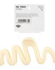 Eklips Curved White Claw Clip for Secure Hair Styling