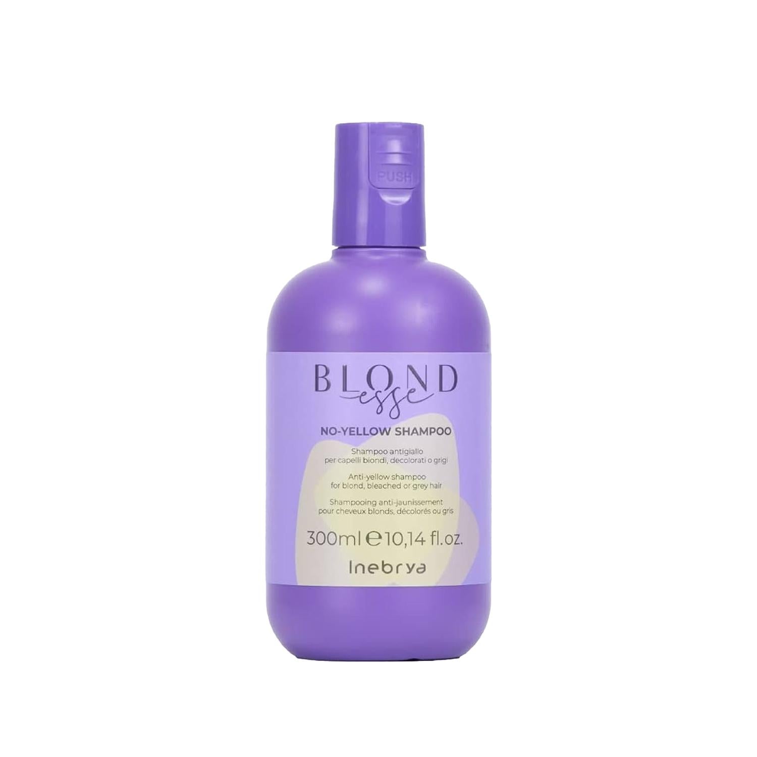 Inebrya Blondesse No-Yellow Shampoo for Blonde Hair - 300ml, Anti-Yellow Tone Formula Inebrya Blondesse No-Yellow Shampoo for Blonde Hair blonde shampoo, no-yellow shampoo, anti-yellow shampoo, color-treated hair care, blonde hair maintenance, Inebrya Blondesse, hair care for blonde hair, purple shampoo alternative, brassy tone remover, ashy blonde shampoo, blonde hair color maintenance, salon quality hair care, gentle shampoo for color-treated hair