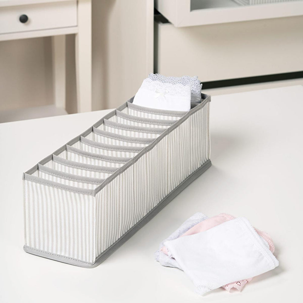 Ocean Home Drawer Organizer - 16.34 x 4.33 x 4.72 inches, Stylish Gri Çizgili Design for Home Organization