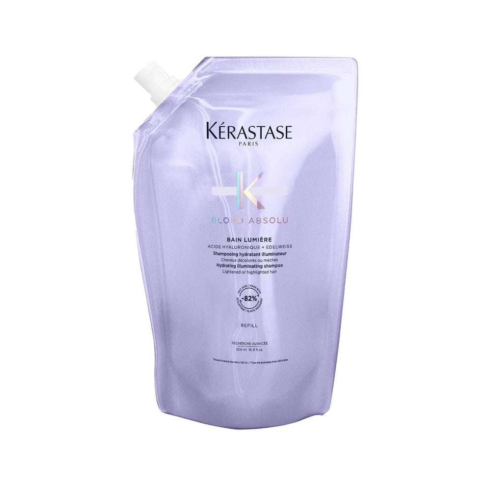 Kerastase Blond Absolu Bain Lumiere Shampoo Refill 500ml - Enhances Blonde Hair Brightness & Luminosity - Shampoo