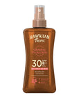 Hawaiian Tropic SPF 30 Dry Spray Sunscreen Oil: Glowing Protection, Vegan, Tropical Scent - UVA/UVB Broad Spectrum - 6.76 fl oz Hawaiian Tropic SPF 30 Dry Oil: Vegan Sunscreen - Tropical Scent Hawaiian Tropic sunscreen, SPF 30 dry oil, tanning oil with SPF, vegan sunscreen, reef safe sunscreen, tropical scented sunscreen, sunscreen with coconut oil, water resistant sunscreen, broad spectrum spf 30, bronzing sunscreen spray, sunscreen, sun protection, tropical scent, coconut oil, aloe vera, UVA protection, U