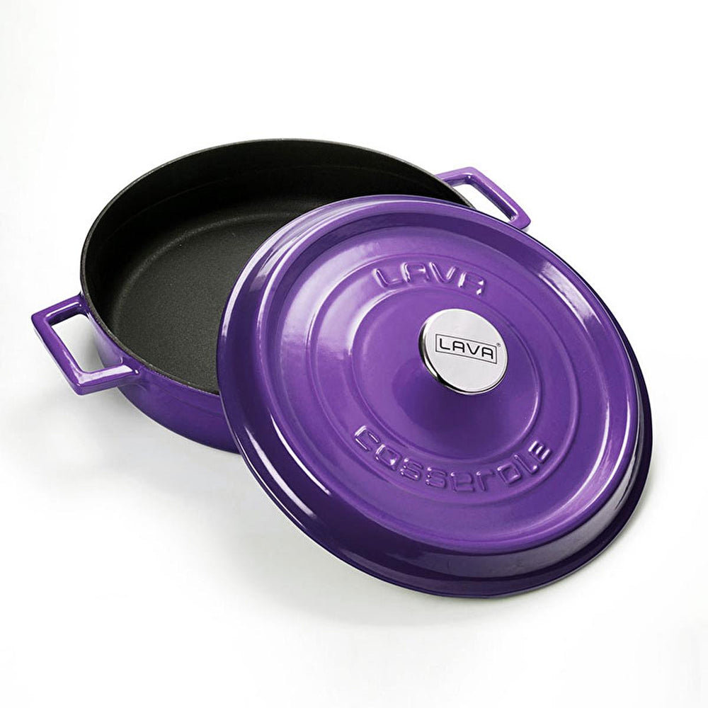 Lava Mor Cast Iron Multi-Purpose Cookware - 11 Inch Round Enamel Coated Pot with Integrated Handle, Oven Safe, Durable