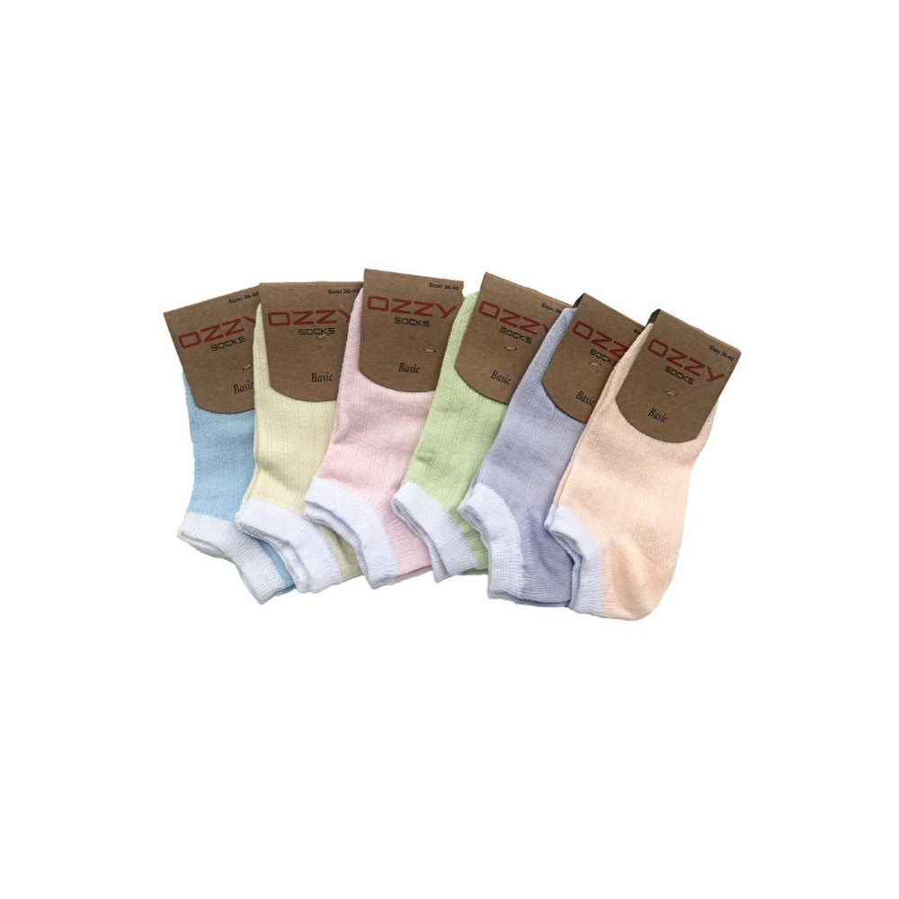 Ozzy Socks Women's 6-Pack Cotton Socks - Comfortable, Stretchable Footwear for Women