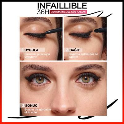 Loreal Paris Infaillible: Automatic Gel Matte Black Eyeliner - Waterproof, Smudge-Proof, & Long-Lasting 36H Definition Loreal Paris Eyeliner - Matte Black, Waterproof & Long-Lasting Loreal eyeliner, automatic gel eyeliner, matte black eyeliner, waterproof eyeliner, long lasting eyeliner, smudge proof eyeliner, retractable eyeliner, black gel eye pencil, 36 hour eyeliner, smoky eye makeup, eyeliner, gel eyeliner, black eyeliner, waterproof eye makeup, smudge proof eye makeup, long lasting eye makeup, retract