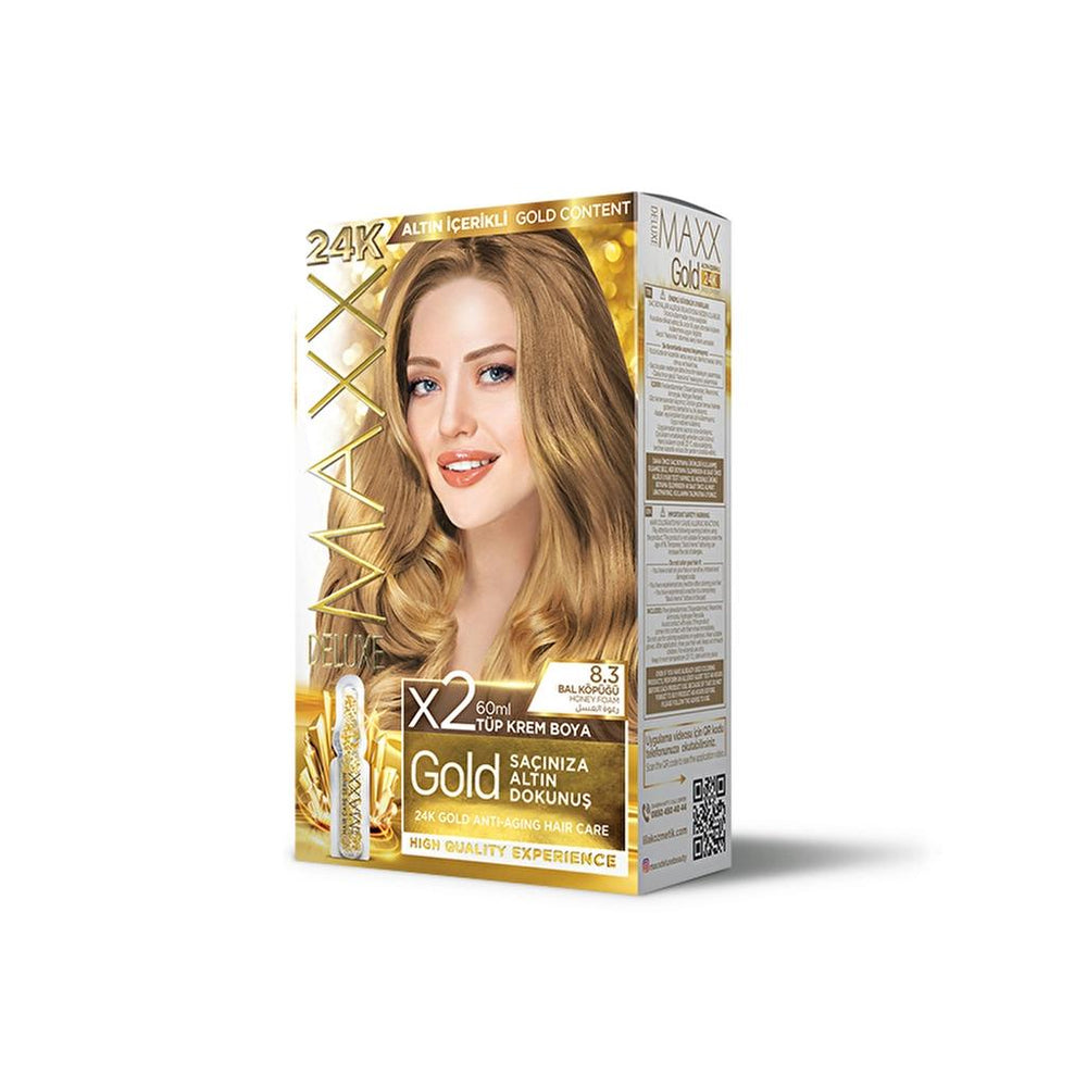 Maxx Deluxe Golden Beauty Hair Color 8.3 Honey Foam