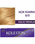 Wella Koleston Single Tüp Boya 8/0 Açık Kumral - Light Ash Blonde Hair Dye for Shine & White Hair Coverage - view 5