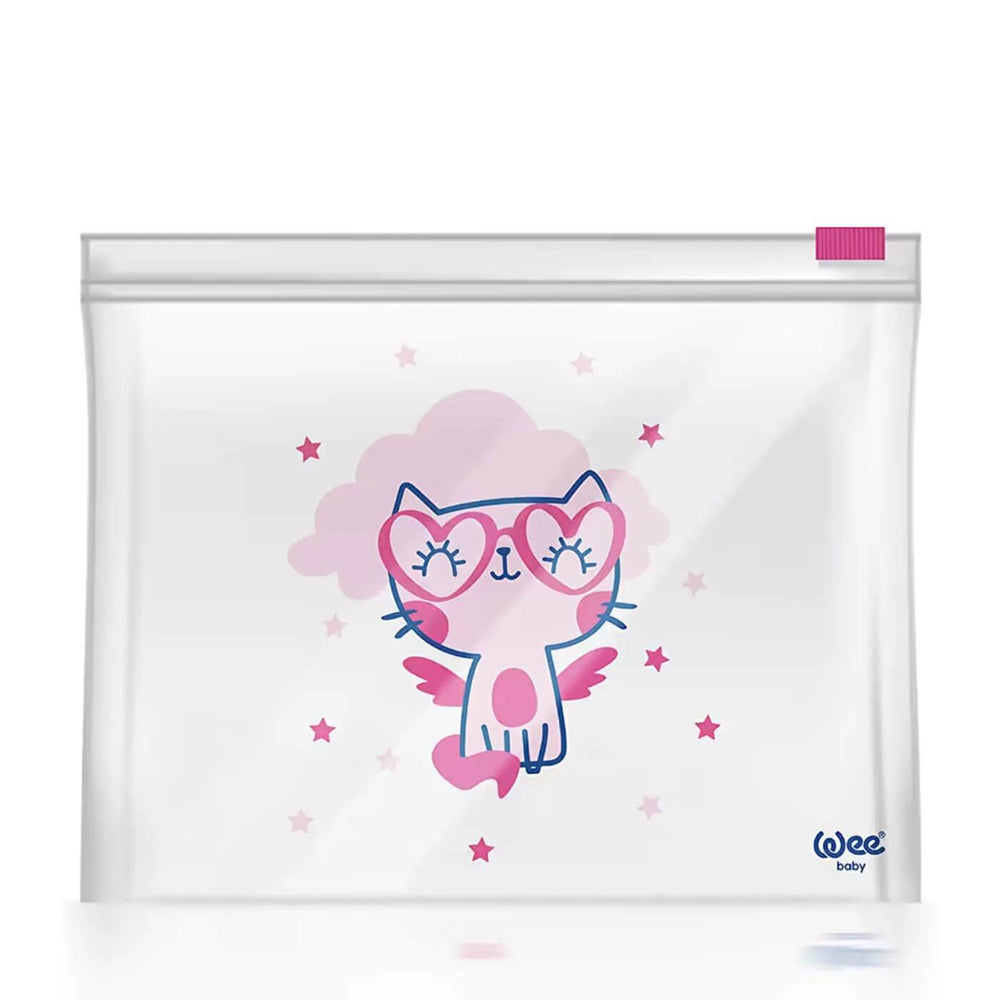 Wee Baby Cat Design Sealed Storage Bag for Baby Essentials 1 Count