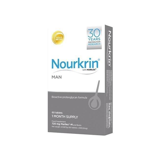 Nourkrin Man Hair Loss Supplement for Men - Supports Hair Health & Growth with Marilex-M, Biotin & - Vitamin & Supplement