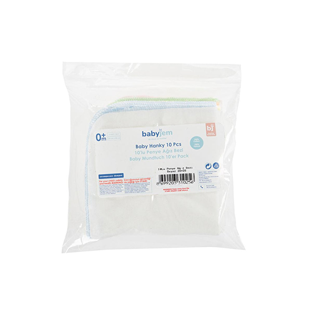 Babyjem Baby Bib - 10 Pack Soft Cotton Face Cloths for Newborns - Gentle, Absorbent, and Portable Baby Essentials - view 7
