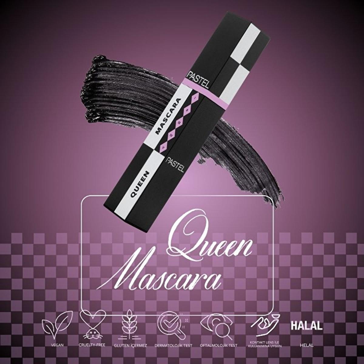 Pastel Queen Long-Lasting, Nourishing Mascara for Volumized & Lifted Lashes Pastel Queen Long-Lasting Mascara - Volumize & Lift Mascara, Long-lasting mascara, Nourishing mascara, Volumizing mascara, Lifting mascara, Cosmetics, Eye makeup, Silicone brush mascara, Monoi oil, Cottonseed oil, Beauty products, Makeup essentials, Long-lasting makeup, Volumized lashes, Lifted lashes, Eye care, Beauty routine, Makeup for special occasions