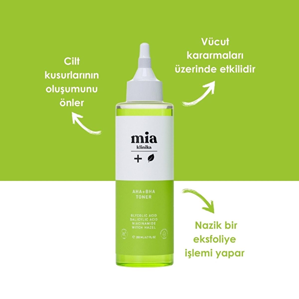 Mia Klinika Facial Toner with AHA BHA - Pore Minimizer, Acne Treatment, and Skin Exfoliant for Oily Skin - 6.76 fl oz - image 2