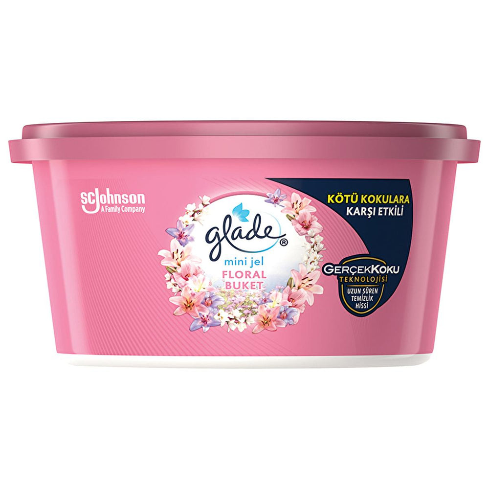 Glade Mini Gel Air Freshener - Floral & Fruit Scent, Adjustable Intensity, Compact Design for Small Spaces - Air Freshener