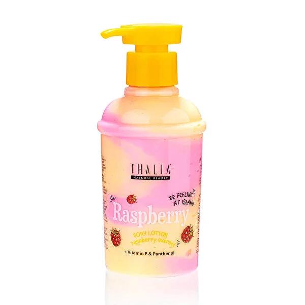 Thalia Natural Beauty Raspberry Body Lotion - Moisturizing, Paraben-Free, 8.45 fl oz Thalia Natural Beauty Raspberry Body Lotion - Moisturizing & Natural natural body lotion, raspberry body lotion, paraben-free lotion, vitamin E lotion, moisturizing body lotion, natural skincare, paraben-free skincare, paraffin-free, fruit extract lotion, nourishing body lotion, skincare routine, gift for her, natural cosmetics