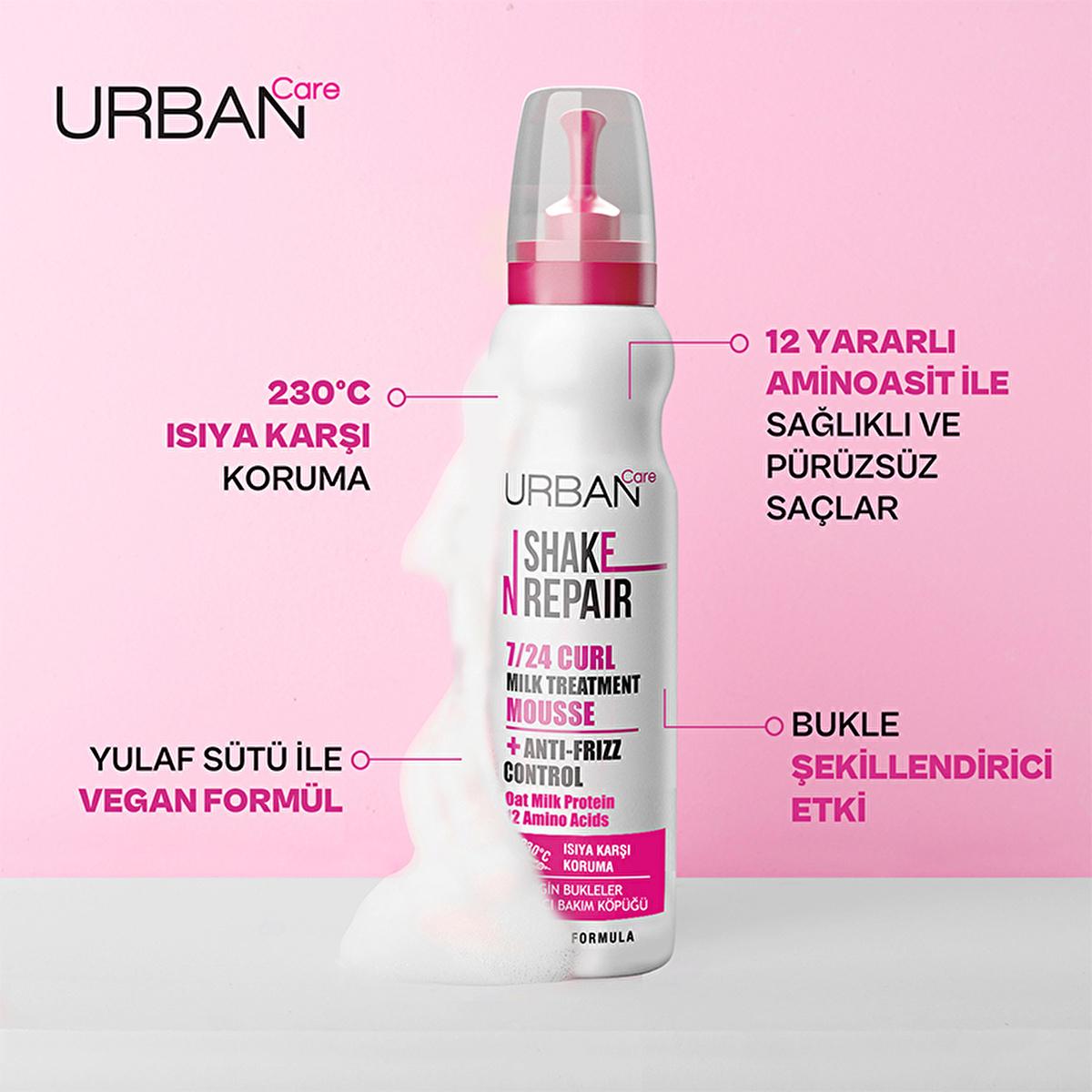Urban Care Curly Hair Care Repair Spray - Vegan, Heat Protection Up to 230°C, Dermatologically Tested - 5.07 fl oz Urban Care Curly Hair Spray - Vegan & Heat Protective curly hair care, frizzy hair repair, vegan hair products, dermatologically tested hair care, heat protection hair spray, curly hair solution, frizz control, hair nourishment, vegan beauty products, cruelty-free hair care