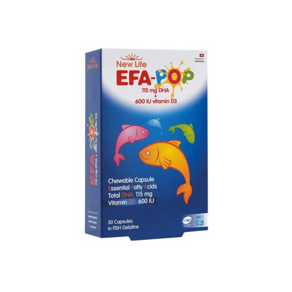 New Life Efa-Pop Omega-3 Supplement for Kids: Chewable Fish Oil Capsules with Vitamin D for Brain Health &amp; Strong Bones - Fruit Flavored, Easy to Take - image 7