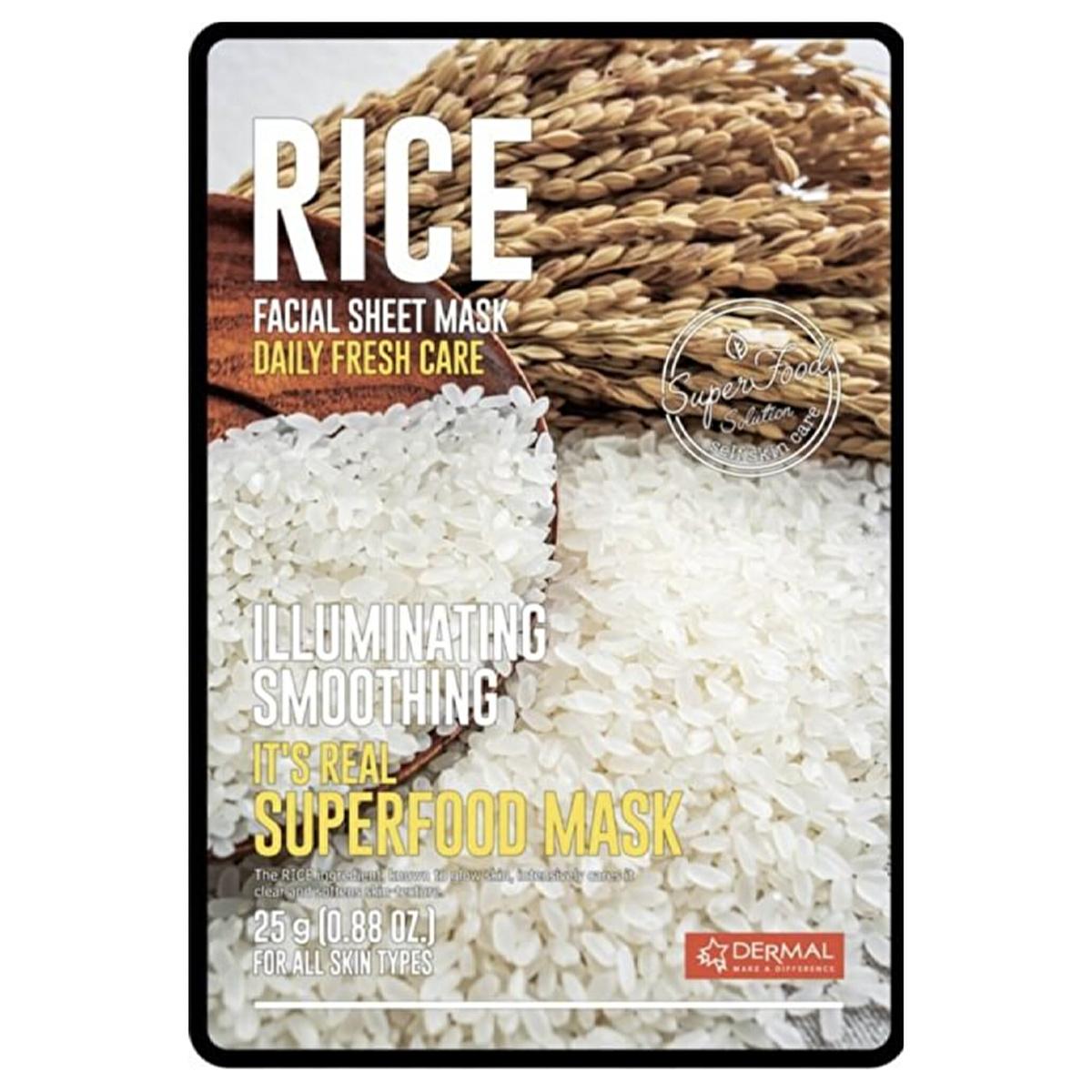Dermal It's Real Superfood Rice Brightening Face Mask - Natural Brightening & Anti-Aging Skincare Dermal Rice Brightening Face Mask - Natural Skincare rice face mask, brightening face mask, natural skincare, anti-aging face mask, Korean skincare, face masks, skincare products, brightening skincare, anti-aging skincare, natural face mask, Dermal It's Real, Superfood series
