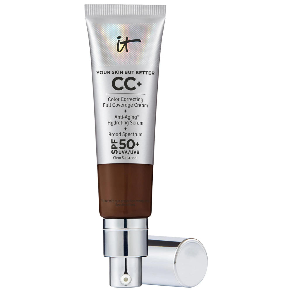 IT Cosmetics CC+ Cream Full Coverage Foundation SPF 50+: Hydrating, Anti-Aging Color Correcting Cream for Acne, Redness, & Uneven Skin Tone IT Cosmetics CC Cream SPF 50: Full Coverage Foundation CC Cream Foundation, Full Coverage Foundation, SPF 50 Foundation, Anti-Aging Foundation, Hydrating Foundation, Color Correcting Cream, Foundation for Acne Scars, Foundation for Redness, Foundation for Uneven Skin Tone, Hyaluronic Acid Foundation, Makeup, Face Makeup, Foundation Makeup, Full Coverage Makeup, Anti-Agi