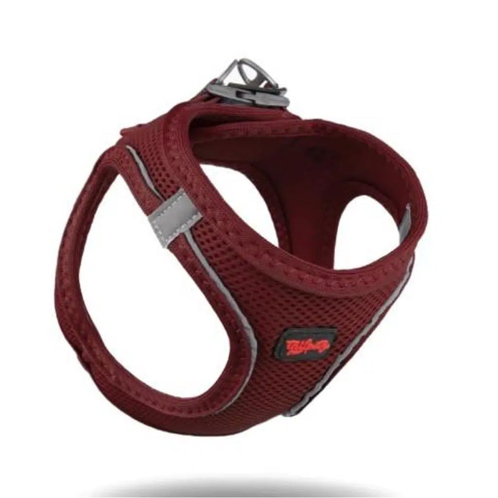 Tailpetz Air Mesh Dog & Cat Harness Breathable Burgundy XS
