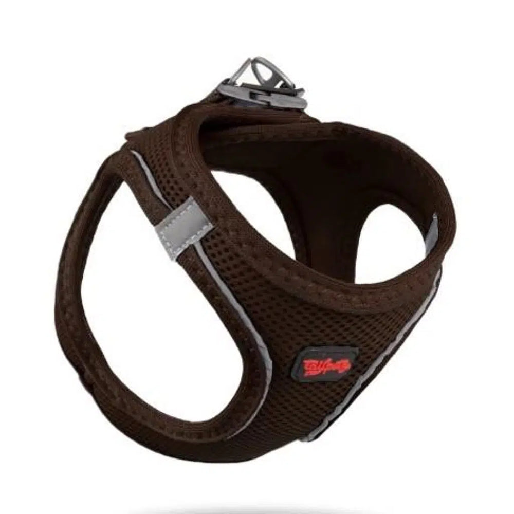 Tailpetz Air Mesh Dog Harness Breathable Comfort Brown Small