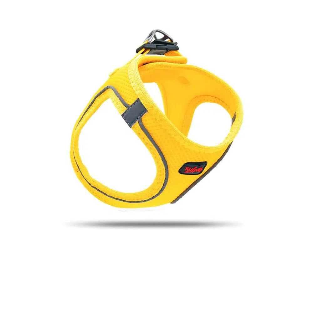 Tailpetz Air Mesh Dog Harness Yellow Small for Small Breeds