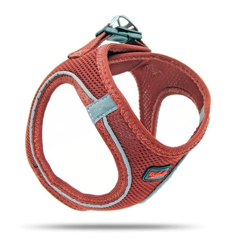 Tailpetz Air-Mesh Dog Harness Breathable Claret Red XL
