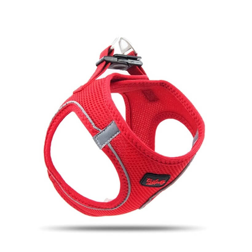 Tailpetz Air-Mesh Dog Harness Breathable Comfort Red XSmall
