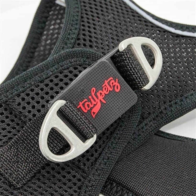 Tailpetz Air-Mesh Dog Harness Breathable Comfort Black XSmall