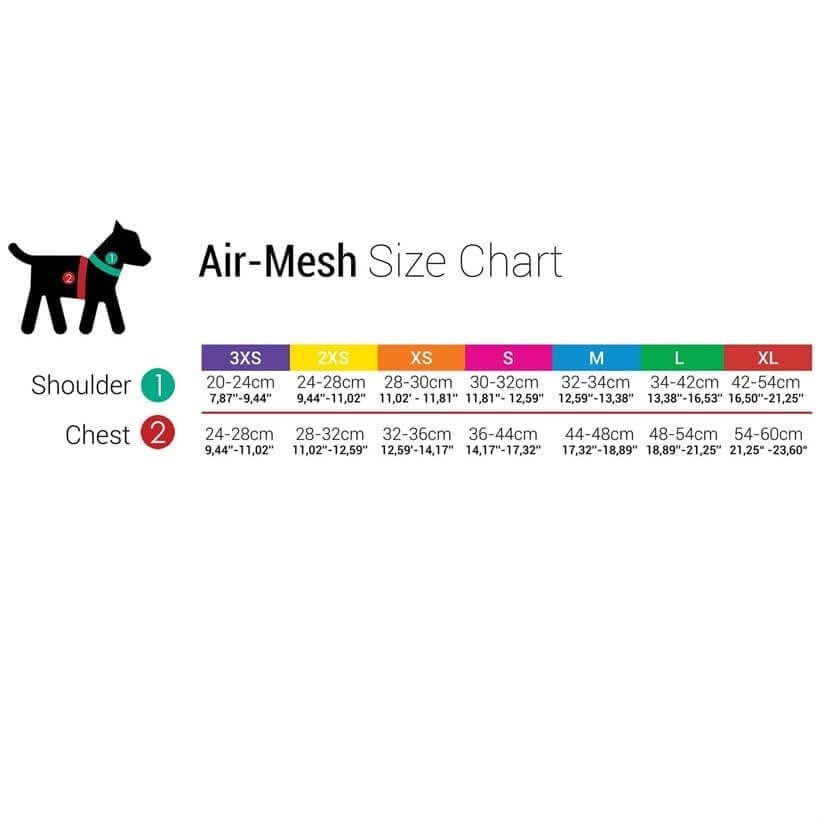 Tailpetz Air-Mesh Dog Harness Breathable Neo Pink 3XSmall