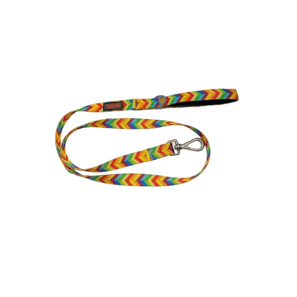 Tailpetz Rainbow Dog Leash Durable Nylon Lead 130x2 cm