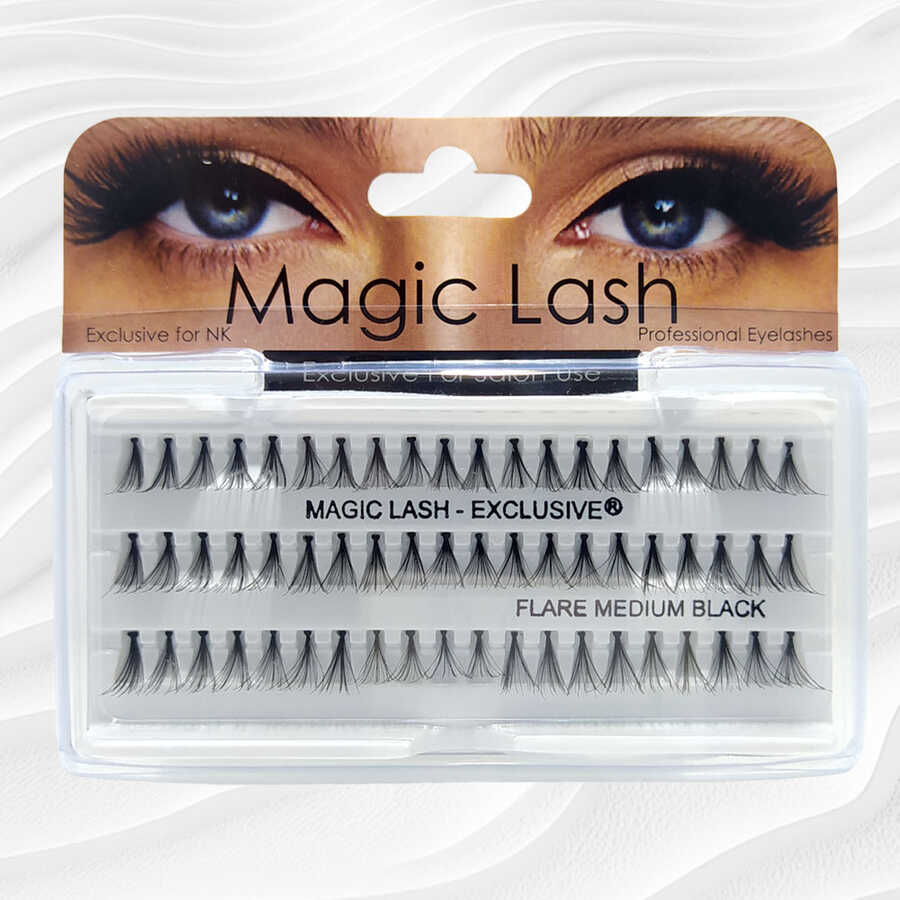 Magic Lash Medium Black Individual Eyelashes 60 Count