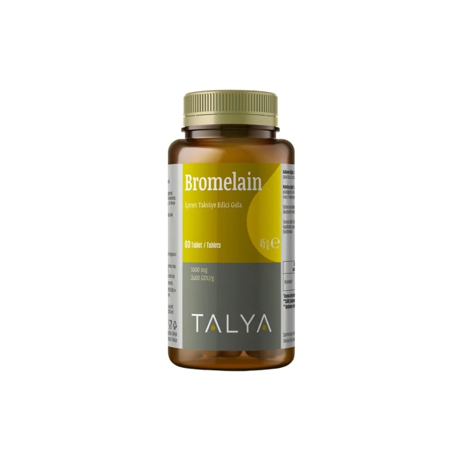 Talya Bromelain Dietary Supplement for Adults 60 Tablets