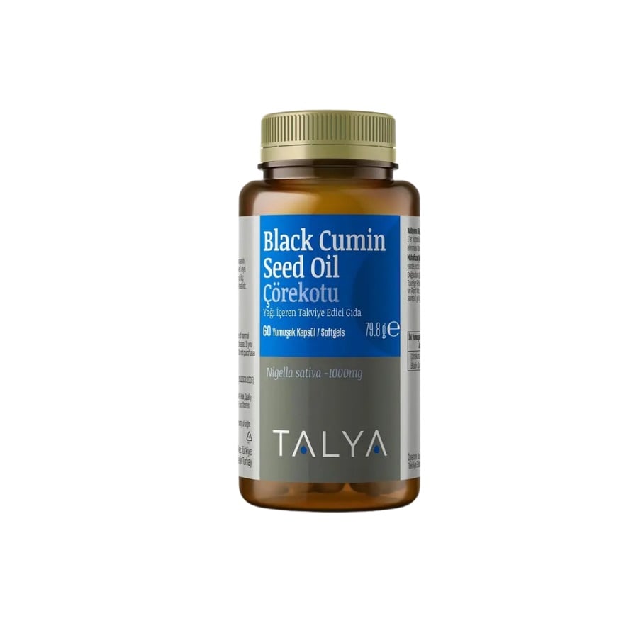 Talya Black Cumin Seed Oil 1000 mg Dietary Supplement 60 Capsules