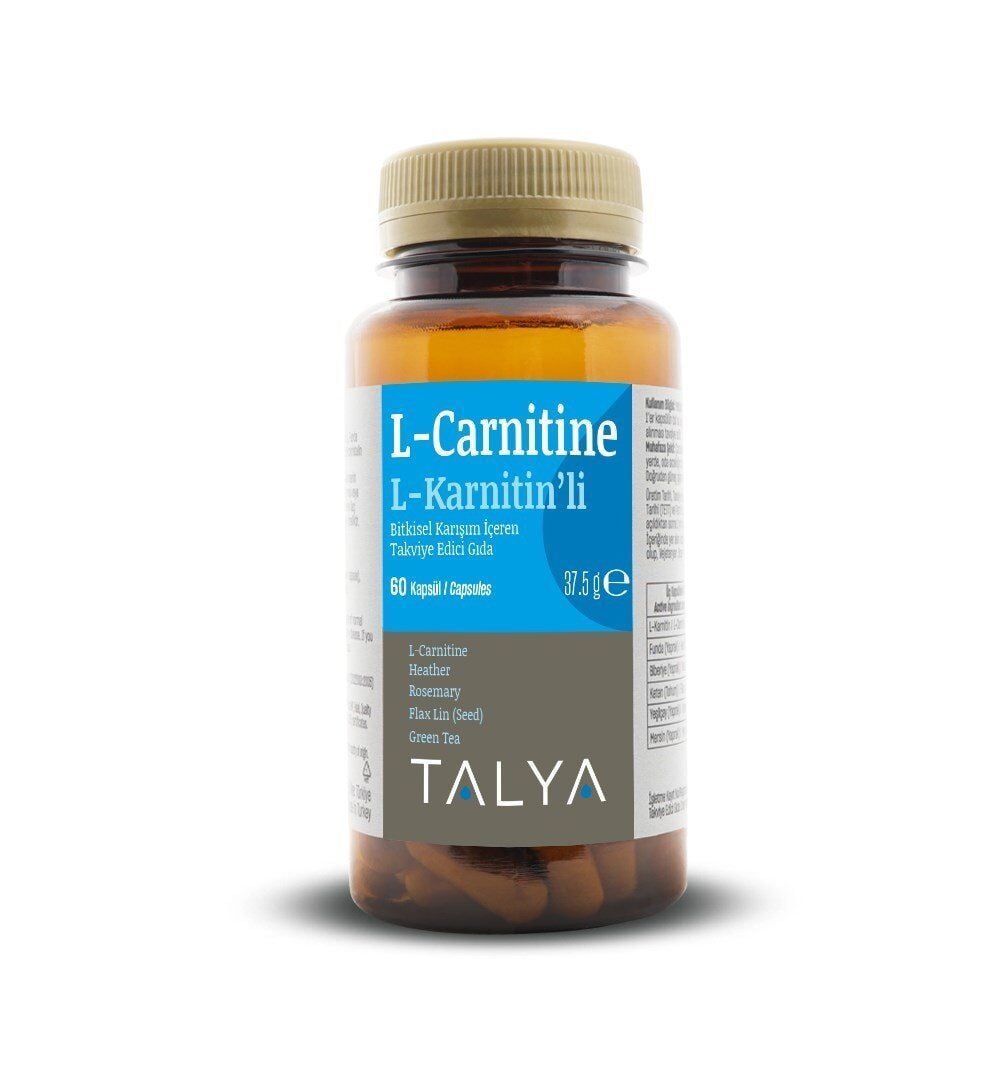 Talya L-Carnitine Dietary Supplement with Green Tea 60 Capsules